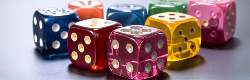 Colorful set of dice